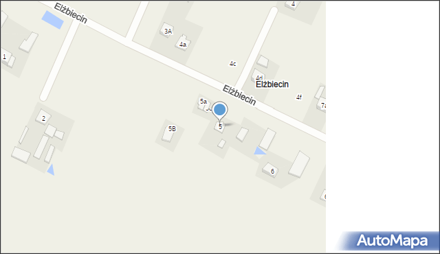 Elżbiecin, Elżbiecin, 5, mapa Elżbiecin