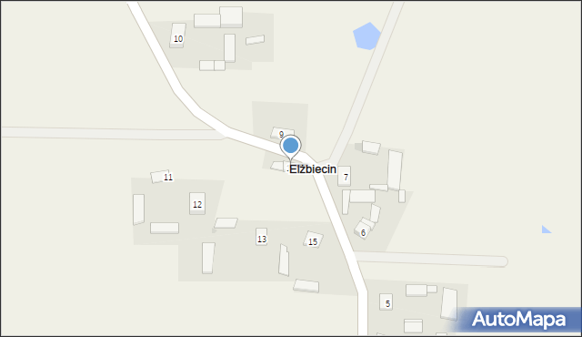 Elżbiecin, Elżbiecin, 14, mapa Elżbiecin