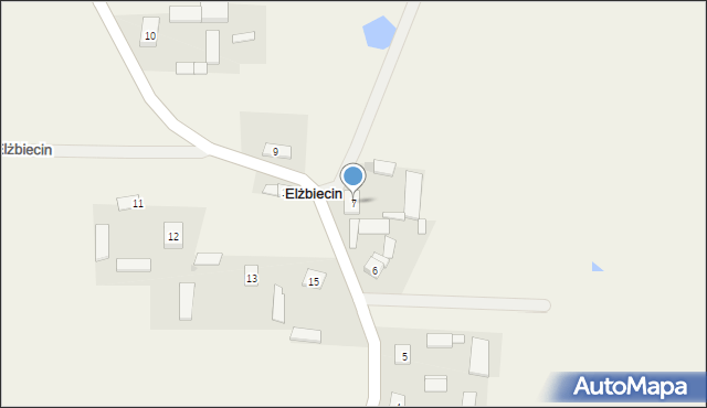 Elżbiecin, Elżbiecin, 7, mapa Elżbiecin