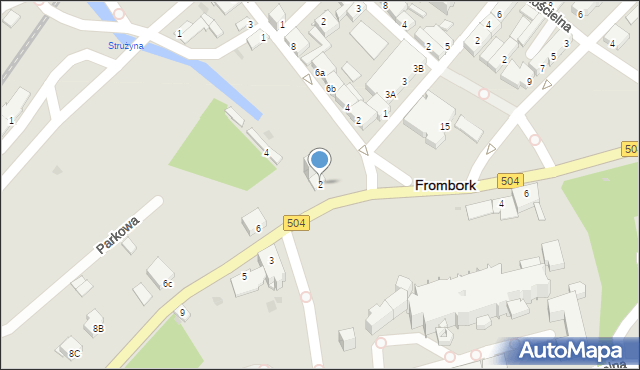Frombork, Elbląska, 2, mapa Frombork