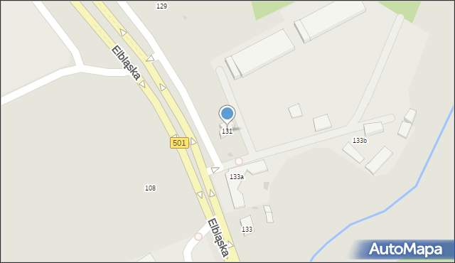 Gdańsk, Elbląska, 131, mapa Gdańska