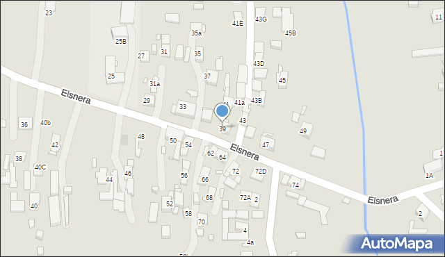 Gliwice, Elsnera Józefa, 39, mapa Gliwic