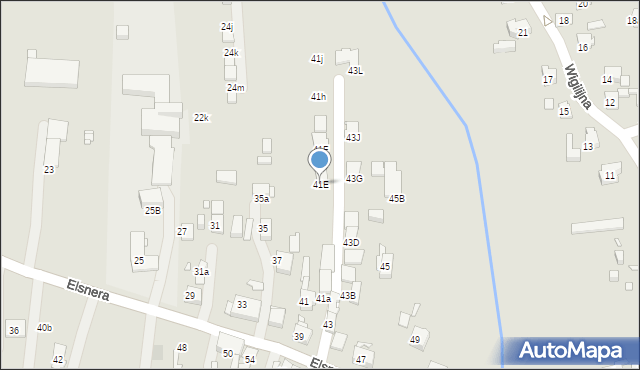 Gliwice, Elsnera Józefa, 41E, mapa Gliwic