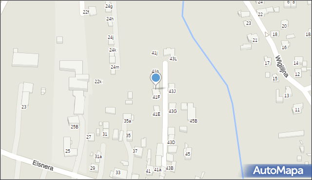 Gliwice, Elsnera Józefa, 41G, mapa Gliwic