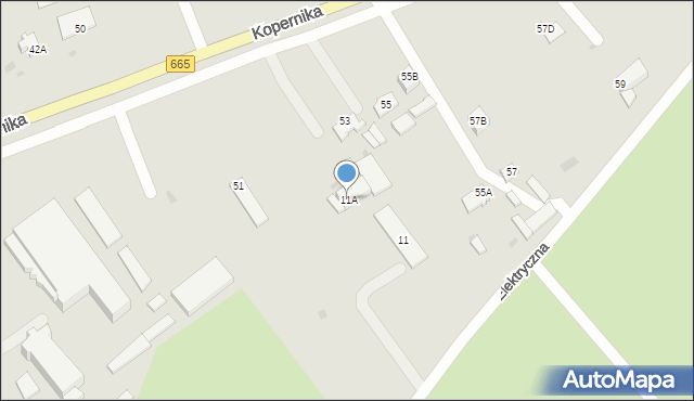 Grajewo, Elektryczna, 11A, mapa Grajewo