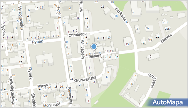 Grodków, Elsnera Józefa, 7, mapa Grodków