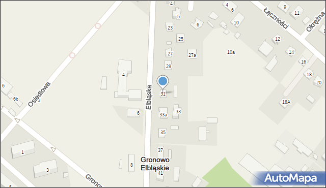 Gronowo Elbląskie, Elbląska, 31, mapa Gronowo Elbląskie