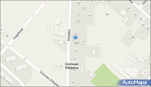 Gronowo Elbląskie, Elbląska, 33a, mapa Gronowo Elbląskie