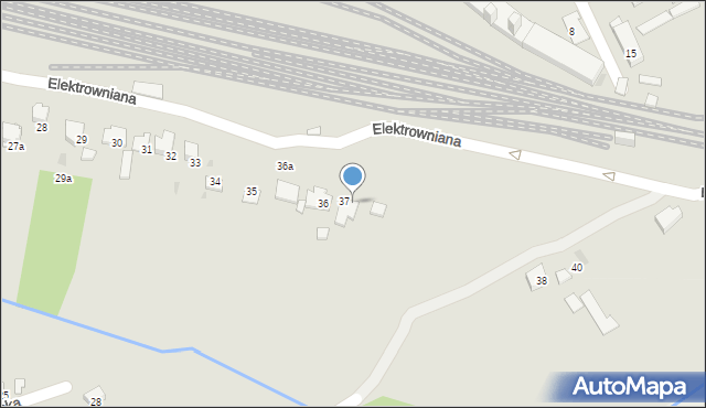 Jarosław, Elektrowniana, 37a, mapa Jarosławia