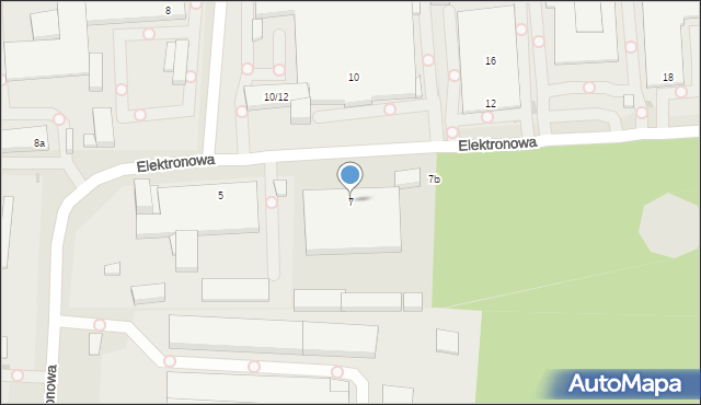 Łódź, Elektronowa, 7, mapa Łodzi