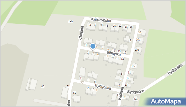 Malbork, Elbląska, 4, mapa Malborka