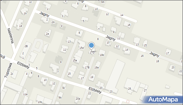 Mierzyn, Elżbiety, 17D, mapa Mierzyn