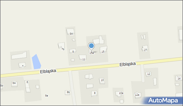 Milejewo, Elbląska, 15a, mapa Milejewo