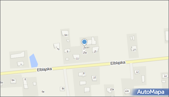 Milejewo, Elbląska, 17, mapa Milejewo