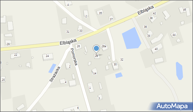 Milejewo, Elbląska, 28, mapa Milejewo