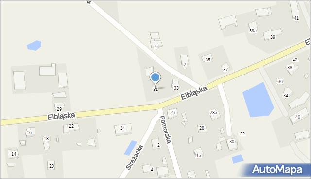 Milejewo, Elbląska, 31, mapa Milejewo