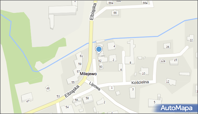 Milejewo, Elbląska, 64, mapa Milejewo