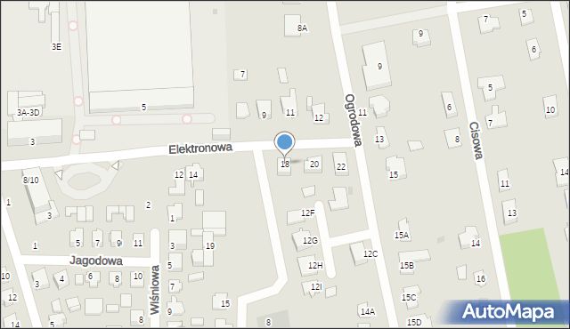 Nasielsk, Elektronowa, 18, mapa Nasielsk