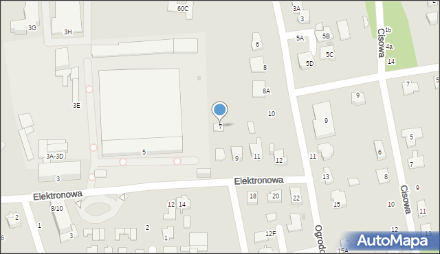 Nasielsk, Elektronowa, 7, mapa Nasielsk