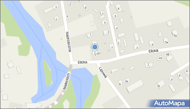 Nowa Wieś Ełcka, Ełcka, 1, mapa Nowa Wieś Ełcka