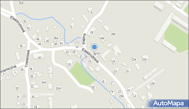 Nowy Sącz, Elektrodowa, 26, mapa Nowego Sącza