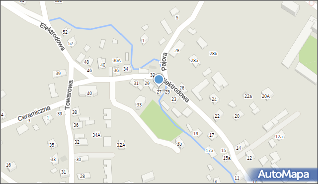 Nowy Sącz, Elektrodowa, 27, mapa Nowego Sącza