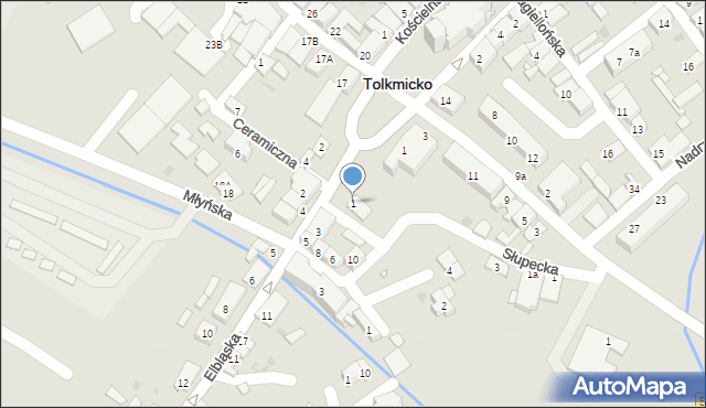 Tolkmicko, Elbląska, 1, mapa Tolkmicko