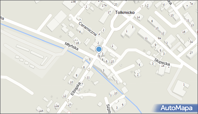 Tolkmicko, Elbląska, 5, mapa Tolkmicko