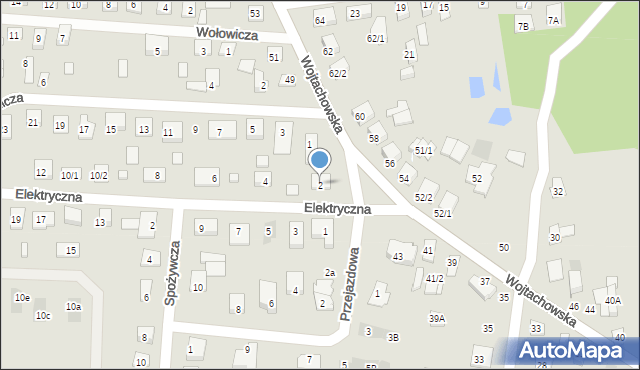 Wasilków, Elektryczna, 2, mapa Wasilków
