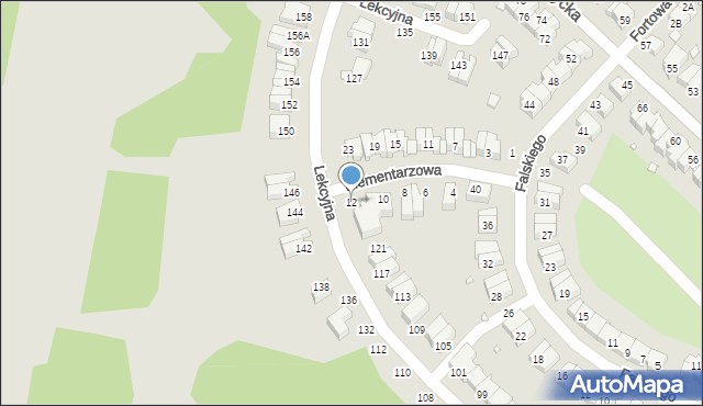 Wrocław, Elementarzowa, 12, mapa Wrocławia