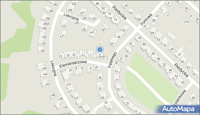 Wrocław, Elementarzowa, 3, mapa Wrocławia