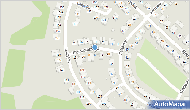 Wrocław, Elementarzowa, 6, mapa Wrocławia