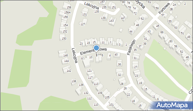 Wrocław, Elementarzowa, 8, mapa Wrocławia