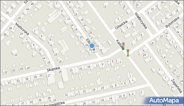 Września, Elbląska, 28, mapa Wrześni