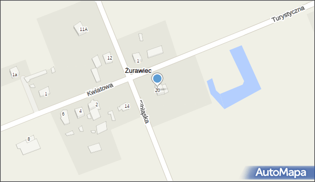 Żurawiec, Elbląska, 20, mapa Żurawiec