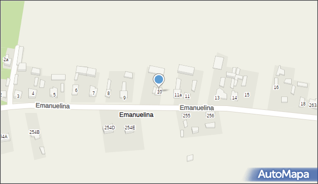 Emanuelina, Emanuelina, 10, mapa Emanuelina