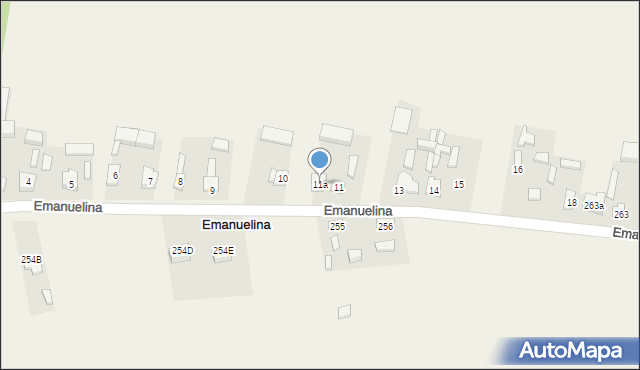 Emanuelina, Emanuelina, 11a, mapa Emanuelina
