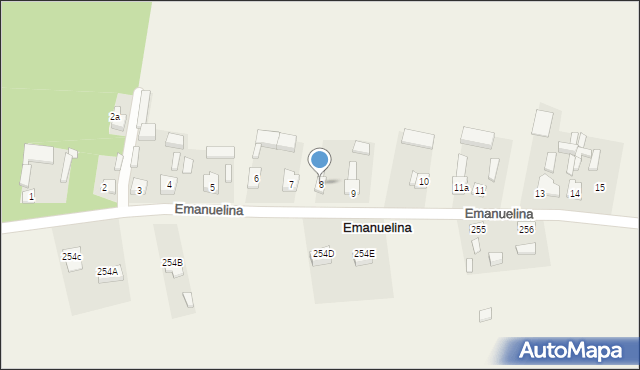 Emanuelina, Emanuelina, 8, mapa Emanuelina
