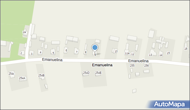Emanuelina, Emanuelina, 9, mapa Emanuelina