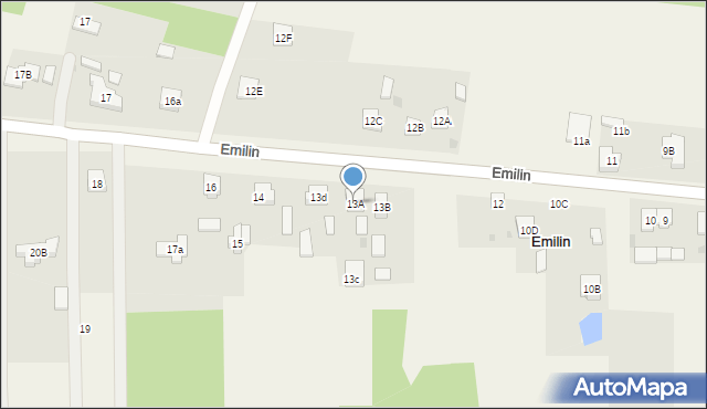 Emilin, Emilin, 13A, mapa Emilin