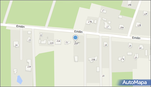 Emilin, Emilin, 20A, mapa Emilin