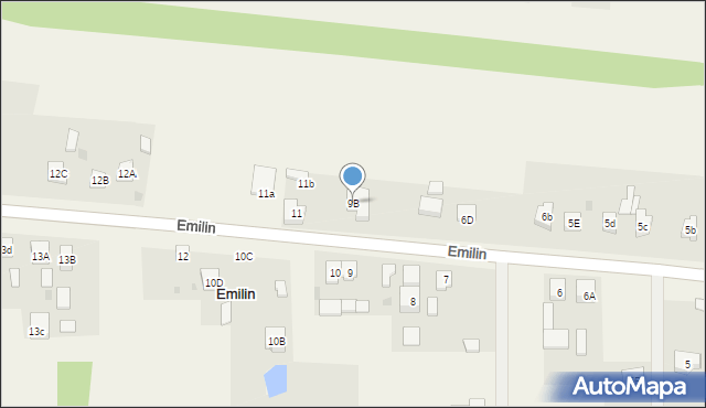 Emilin, Emilin, 9B, mapa Emilin