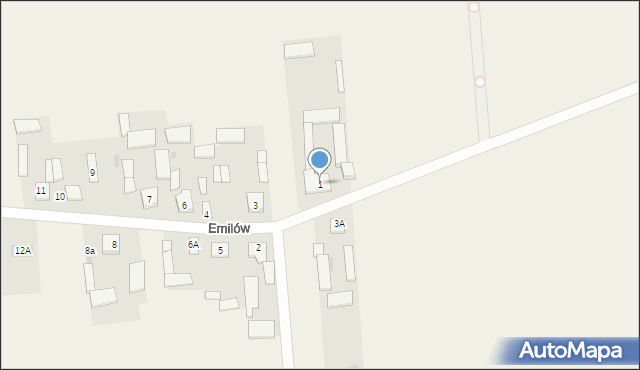Emilów, Emilów, 1, mapa Emilów