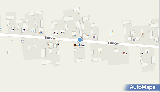 Emilów, Emilów, 18, mapa Emilów