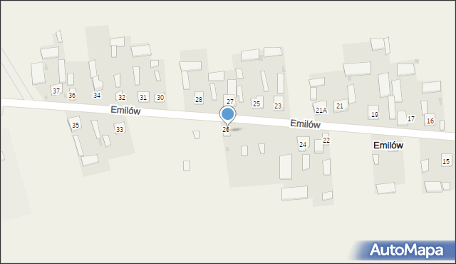 Emilów, Emilów, 29, mapa Emilów