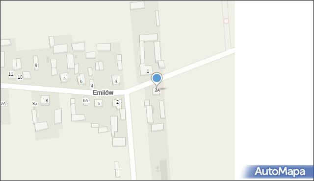 Emilów, Emilów, 3A, mapa Emilów