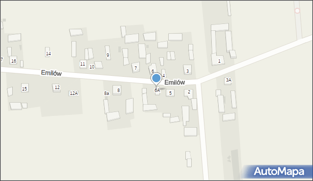 Emilów, Emilów, 6A, mapa Emilów