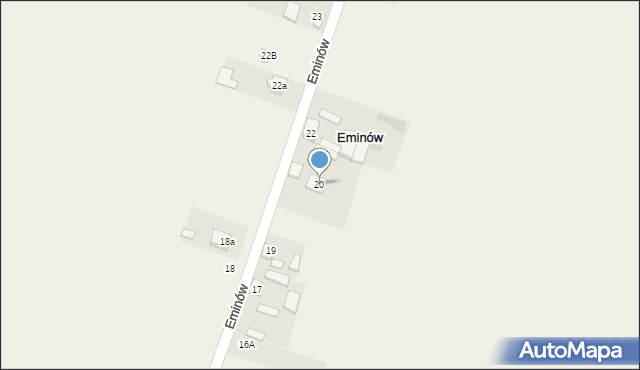 Eminów, Eminów, 20, mapa Eminów