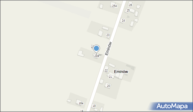 Eminów, Eminów, 22a, mapa Eminów