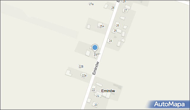 Eminów, Eminów, 23, mapa Eminów